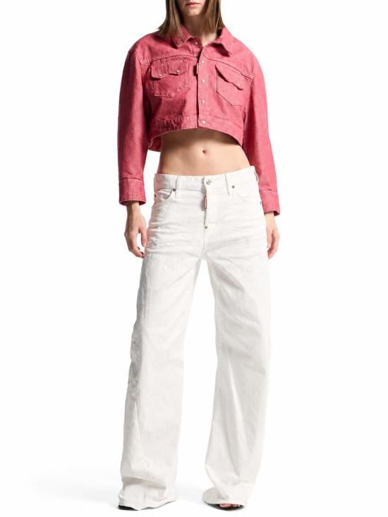26FW 디스퀘어드2 스트레이트 팬츠 S75LB1133S39781 100 WHITE - DSQUARED2