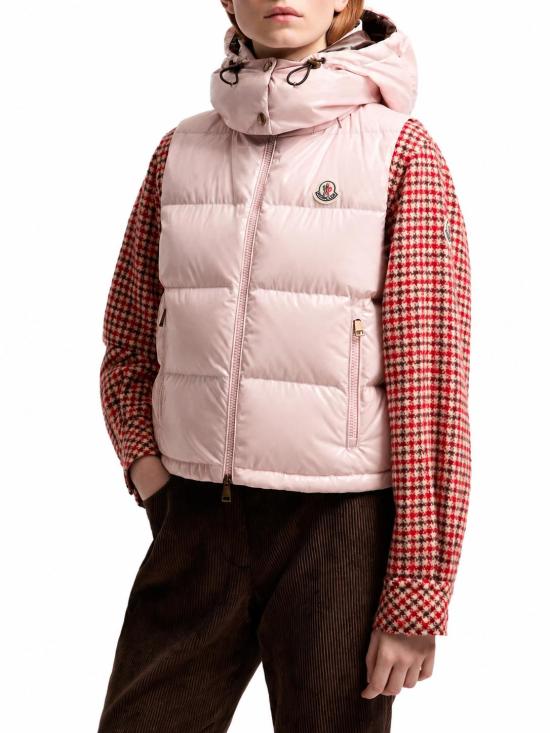 26FW 몽클레어 패딩 조끼 L20931A00005597EU 519 PASTEL PINK - MONCLER