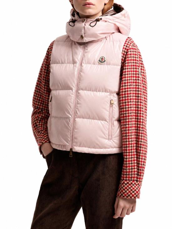 26FW 몽클레어 패딩 조끼 L20931A00005597EU 519 PASTEL PINK - MONCLER