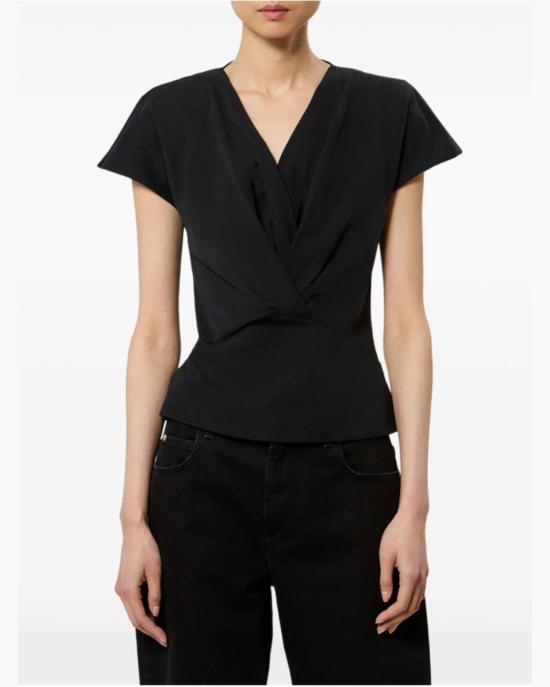  이자벨마랑 반팔 티셔츠 이자벨 마랑 나드린 티셔츠 블랙 - ISABEL MARANT