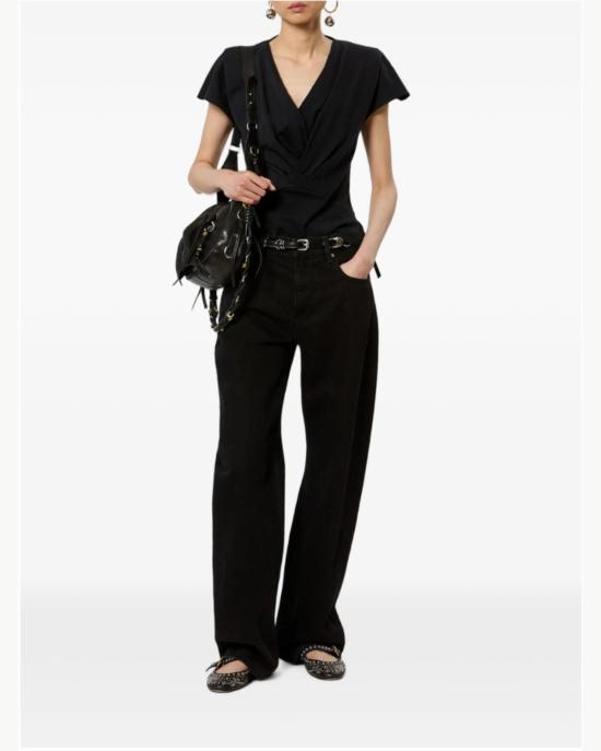  이자벨마랑 반팔 티셔츠 이자벨 마랑 나드린 티셔츠 블랙 - ISABEL MARANT