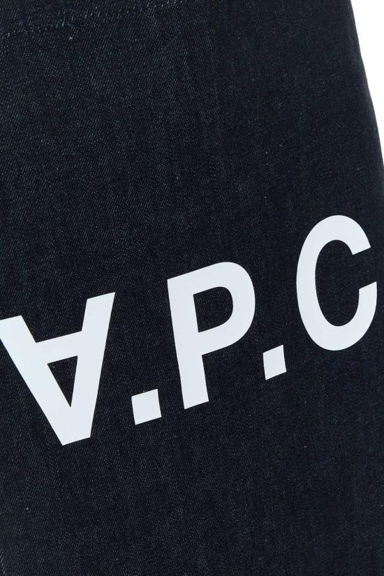  아페쎄 가방 A.P.C. 코튼 핸드백 인디고 - A.P.C.