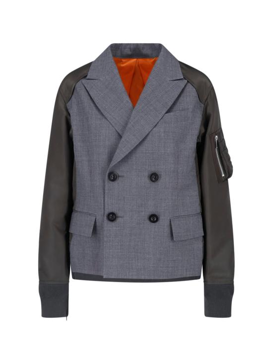 26FW 사카이 수트 자켓 26 08564 342 Grey