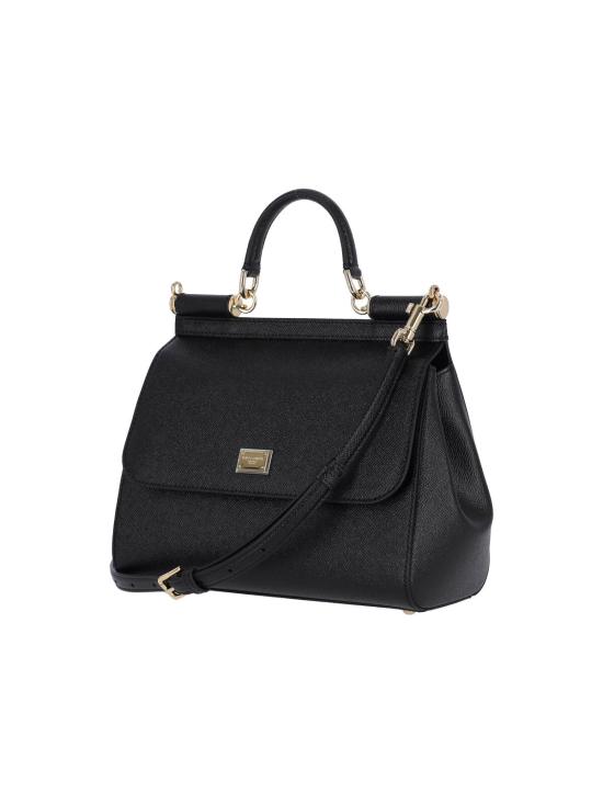 26FW 돌체앤가바나 라지 시실리 핸드백 BB6002 B1001 80999 Black - DOLCE & GABBANA