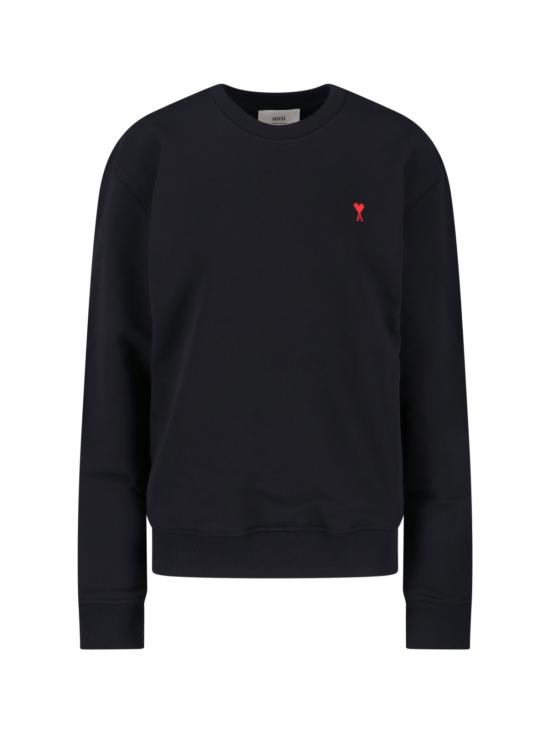 26FW 아미 스몰 하트 로고 스웨트셔츠 BFUSW035 730 001 Black