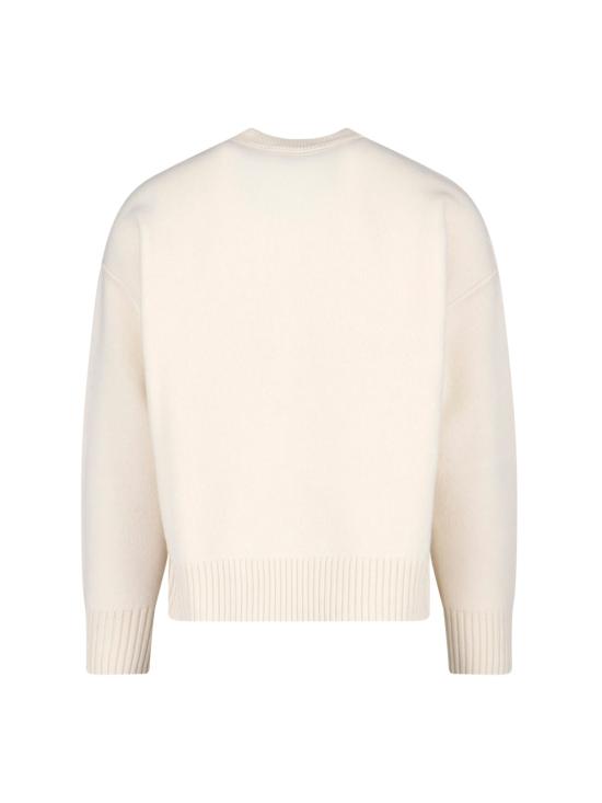 26FW 아미 빅 하트 울 크루넥 스웨터 UKS838 018 154 CREAM - AMI