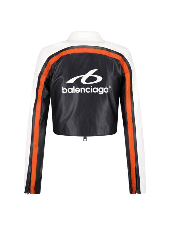 26FW 발렌시아가 가죽 자켓 A002EP TKS45 1000 Multicolor - BALENCIAGA