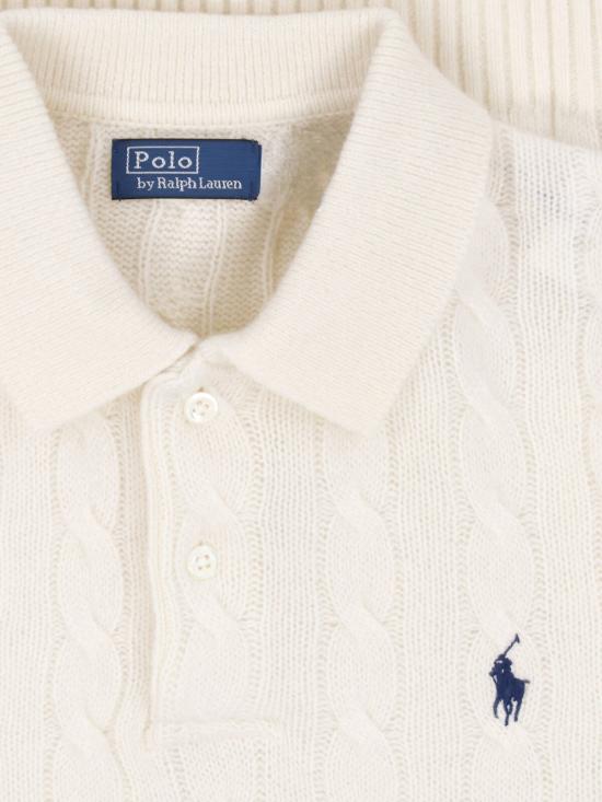 26FW 폴로 랄프로렌 케이블 폴로 니트 211 972132 001 Cream - POLO RALPH LAUREN