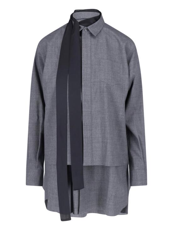 26FW 사카이 미디 원피스 26 08566 301 Grey