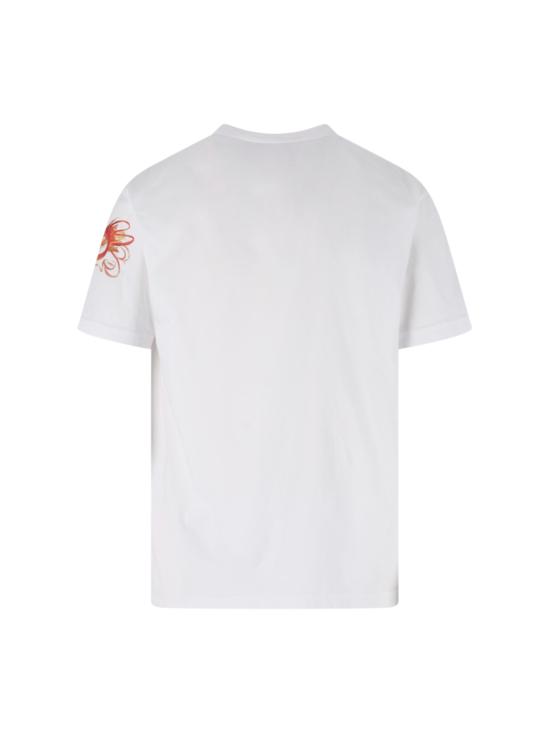 26FW 비비안웨스트우드 자수 로고 골지 크루넥 반팔 티셔츠 3G01005W J00BL A401 White - VIVIENNE WESTWOOD