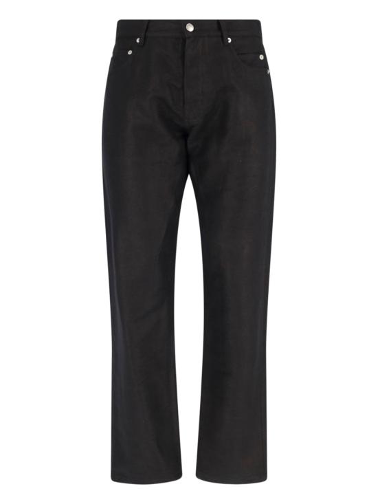 26FW 릭 오웬스 스트레이트 팬츠 RU02F4399 MOR 09 BLACK