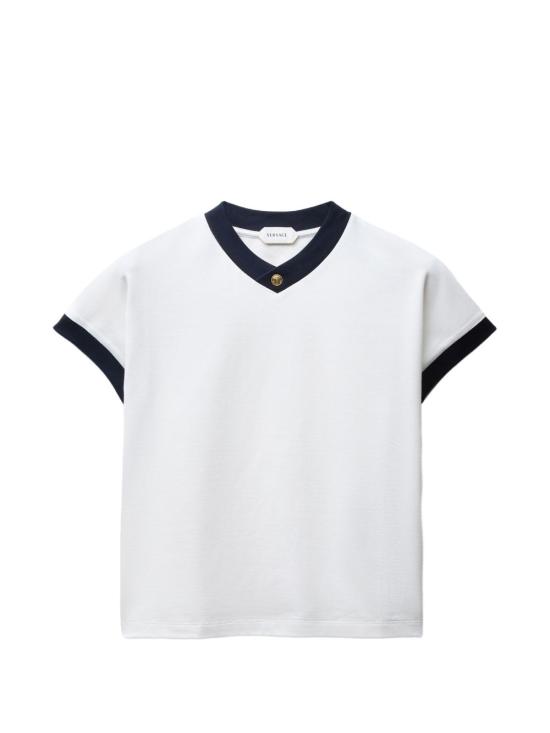 26FW 베르사체 반팔 티셔츠 10236971A178942W5H0 WHITE