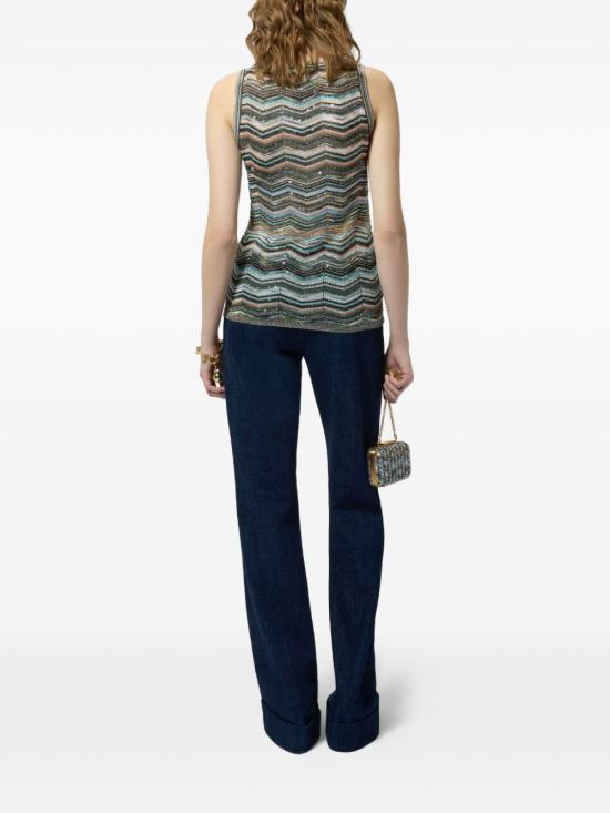 26FW 미소니 민소매 티셔츠 DS26WK0HBK01KSSMSPO MULTICOLOR - MISSONI