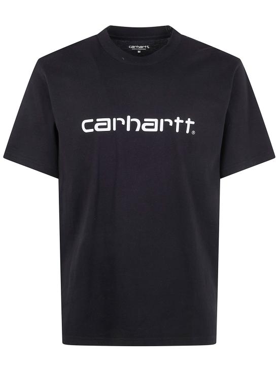 26FW 칼하트 WIP 스크립트 숏 슬리브 티셔츠 I0357000D2XX BLACK - CARHARTT WIP