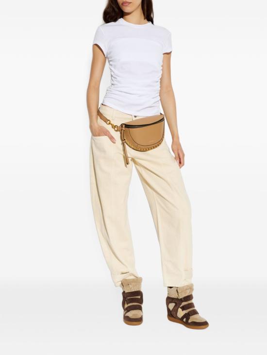 26FW 이자벨마랑 레자 크롭 진 PA0779FAD3H01I90BE BEIGE - ISABEL MARANT