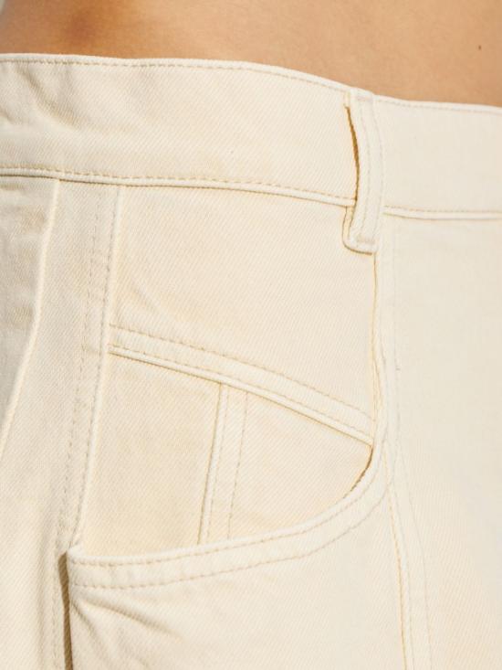 26FW 이자벨마랑 레자 크롭 진 PA0779FAD3H01I90BE BEIGE - ISABEL MARANT