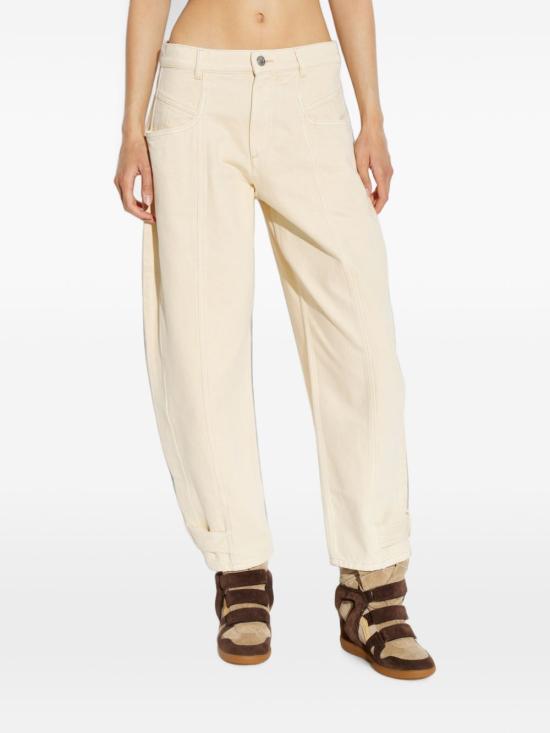 26FW 이자벨마랑 레자 크롭 진 PA0779FAD3H01I90BE BEIGE - ISABEL MARANT