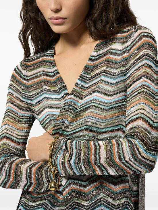26FW 미소니 롱 원피스 DS26WM0MBK01KSSMSPO MULTICOLOR - MISSONI
