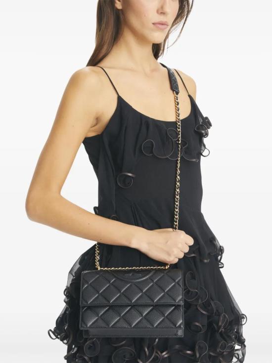 26FW 토리버치 키라 쉐브론 컨버터블 숄더백 164800001 BLACK - TORY BURCH