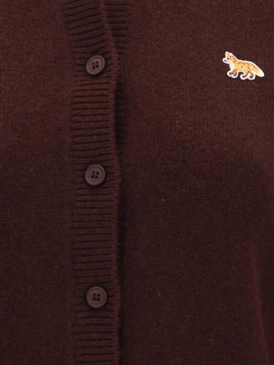 26FW 메종키츠네 베이비 폭스 램스울 피티드 가디건 PW00506KT10060553 BROWN - MAISON KITSUNE
