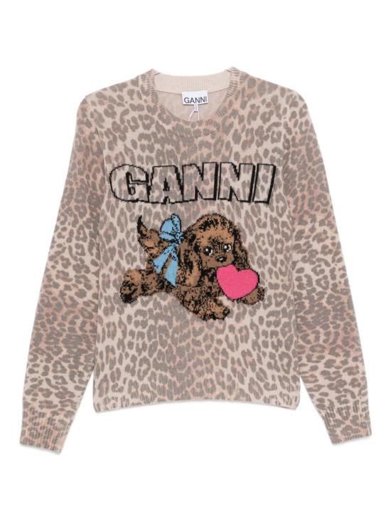 26FW 가니 스웨터 A1070147943 LEOPARD PRINT