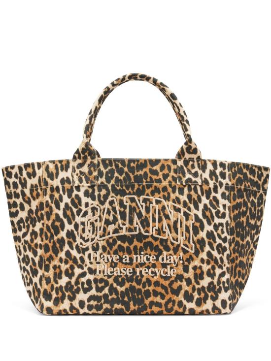 26FW 가니 미디엄 토트백 B2110060859 LEOPARD PRINT