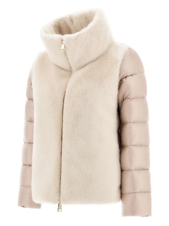 26FW 에르노 울트라라이트 나일론 & 레이디 얼터너티브 퍼 케이프 PI002017D12017Z1985 BEIGE - HERNO