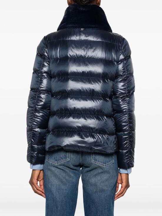 26FW 에르노 울트라라이트 나일론 & 레이디 얼터너티브 퍼 케이프 PI002017D12017Z9200 NAVY - HERNO