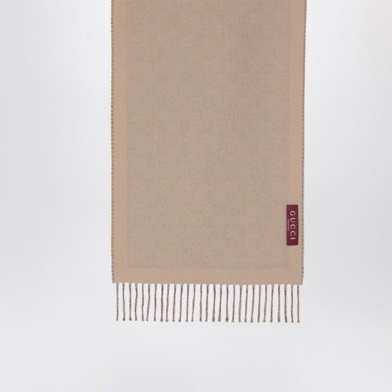 26FW 구찌 울 자카드 스카프 8355343G2009865 CAMEL - GUCCI