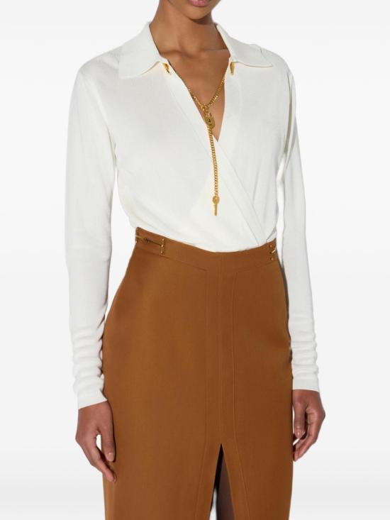 26FW 엘리자베타프랜치 바디수트 티셔츠 BK03S66E2193 WHITE - ELISABETTA FRANCHI