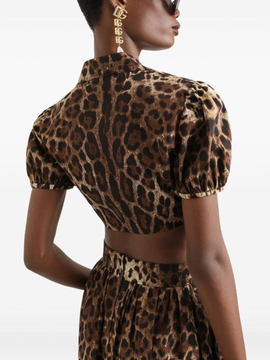 26FW 돌체앤가바나 블라우스 F5T66THS5E3HY13M LEOPARD PRINT - DOLCE & GABBANA
