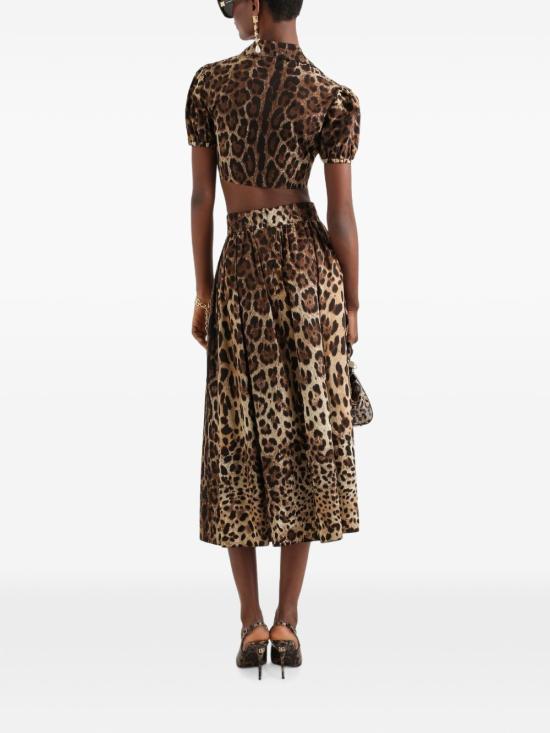 26FW 돌체앤가바나 블라우스 F5T66THS5E3HY13M LEOPARD PRINT - DOLCE & GABBANA