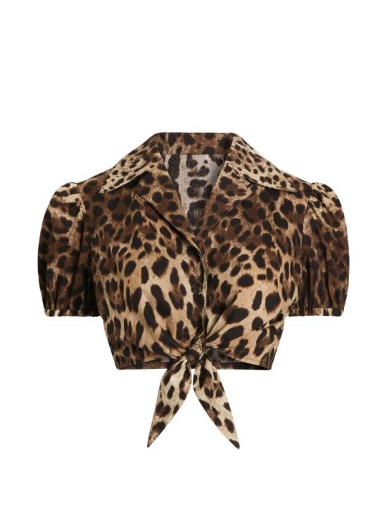 26FW 돌체앤가바나 블라우스 F5T66THS5E3HY13M LEOPARD PRINT
