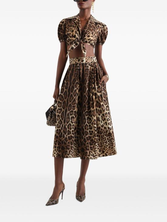 26FW 돌체앤가바나 블라우스 F5T66THS5E3HY13M LEOPARD PRINT - DOLCE & GABBANA