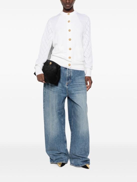 26FW 발망 가디건 HF1KN085KJ990FA WHITE - BALMAIN