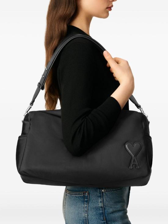 26FW 아미 톤온톤 하트 로고 나일론 마르셀 라지백 ULL706AW0001001 BLACK - AMI