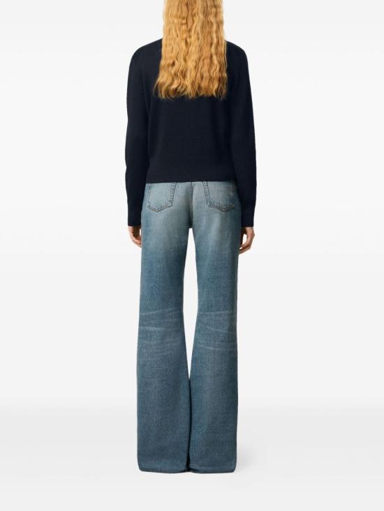 26FW 아미 ADC 자수 크루넥 스웨터 FKS826001414 NAVY - AMI