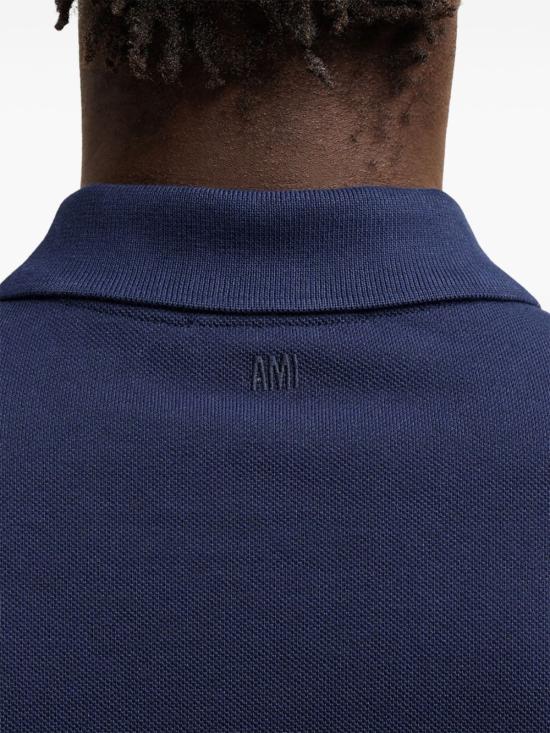 26FW 아미 스몰 하트 로고 폴로 셔츠 BFUPL001760430 NAVY - AMI