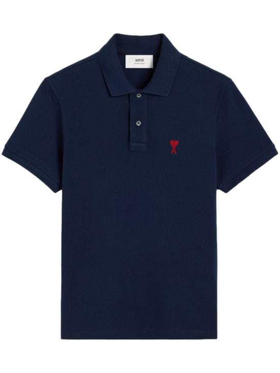 26FW 아미 스몰 하트 로고 폴로 셔츠 BFUPL001760430 NAVY