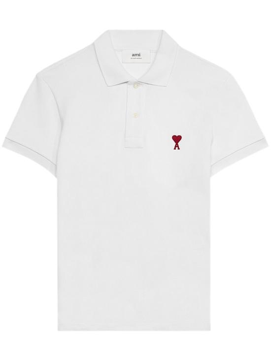 26FW 아미 스몰 하트 로고 폴로 셔츠 BFUPL001760100 WHITE