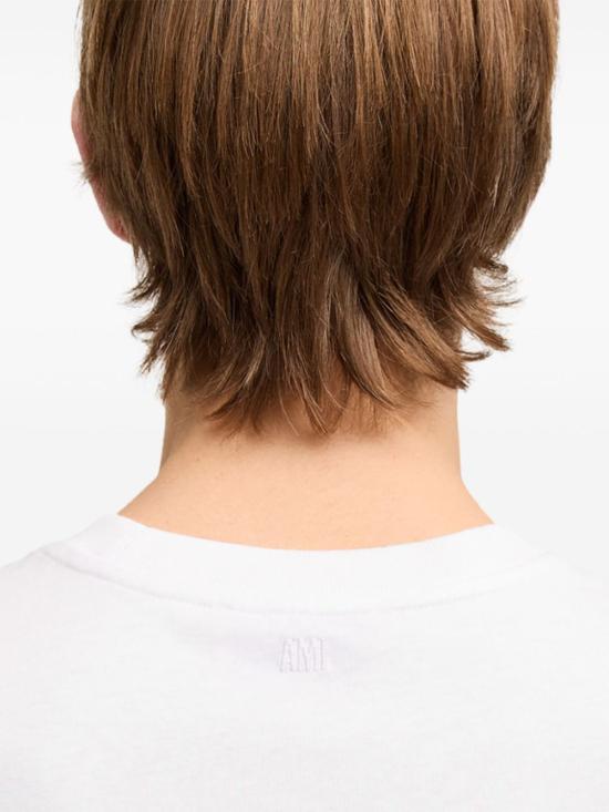 26FW 아미 스몰 하트 로고 티셔츠 BFUTS035D724100 WHITE - AMI