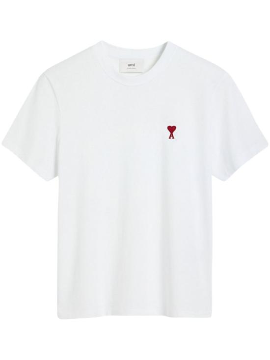 26FW 아미 스몰 하트 로고 티셔츠 BFUTS035D724100 WHITE
