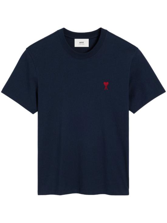 26FW 아미 스몰 하트 로고 티셔츠 BFUTS035724430 NAVY