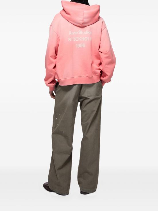 26FW 아크네 스튜디오 로고 후드 스웨터 CI0136DCKQ PINK - ACNE STUDIOS