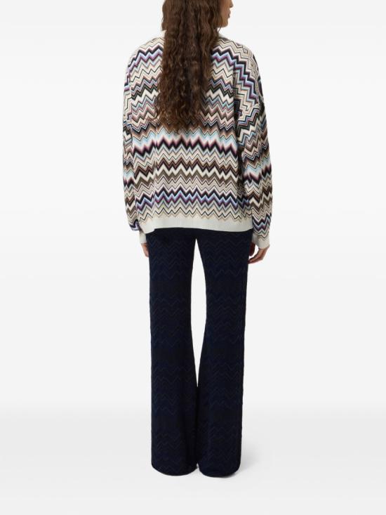 26FW 미소니 스트레이트 팬츠 DC26WI00BK01JZS72R9 Navy blue - MISSONI