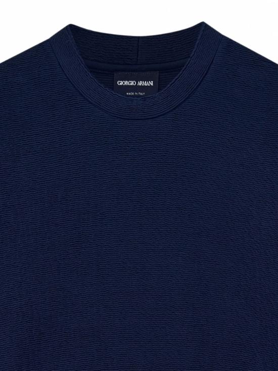 26FW 조르지오 아르마니 긴팔 티셔츠 GM004009TE22834UB100 DARK NAVY - GIORGIO ARMANI