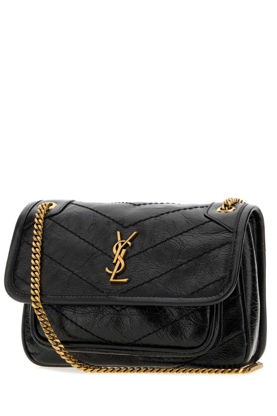 26FW 생로랑 빈티지 레더 니키 미니백 빈티지 레더 니키 미니백 8460870EN07 1000 BLACK - SAINT LAURENT