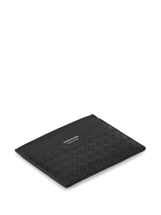 26FW 살바토레 페라가모 간치니 모노그램 카드 홀더 6615710780076 NERO BLACK - SALVATORE FERRAGAMO