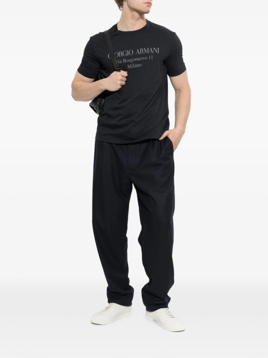 26FW 조르지오 아르마니 반팔 티셔츠 GM004804TE22007 U8139 BLUE - GIORGIO ARMANI