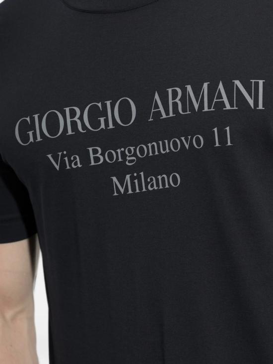 26FW 조르지오 아르마니 반팔 티셔츠 GM004804TE22007 U8139 BLUE - GIORGIO ARMANI